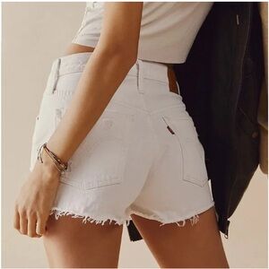 Levi’s white 501 shorts